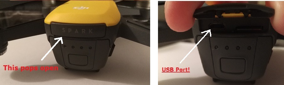 dji spark usb port