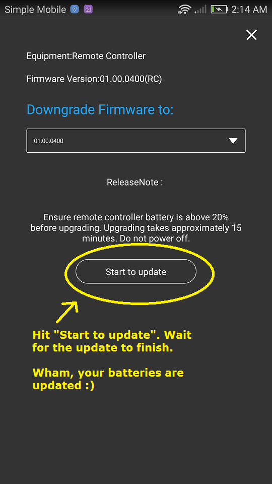 dji mavic air 2 battery firmware update